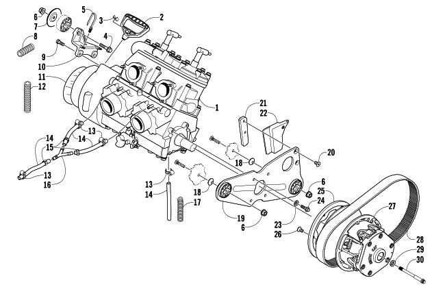 Parts Diagram for Arctic Cat 2006 M5 EFI SNOWMOBILE ENGINE AND RELATED PARTS