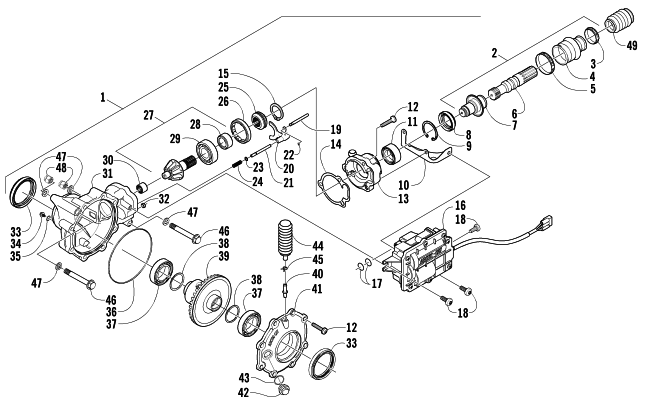 Parts Diagram for Arctic Cat 2006 400 AUTOMATIC TRANSMISSION 4X4 TBX ATV FRONT DRIVE GEARCASE ASSEMBLY