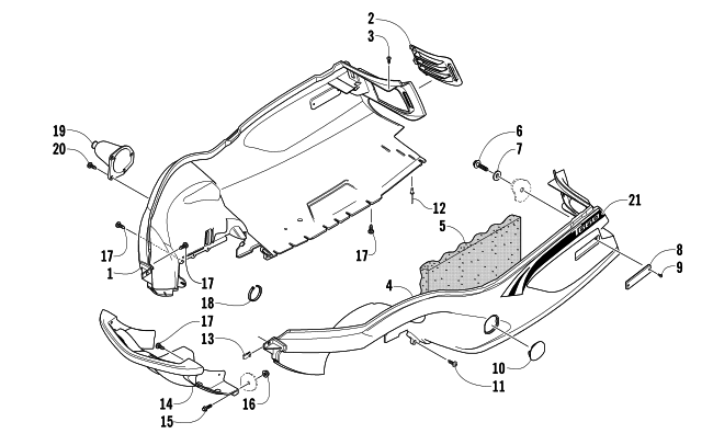 Parts Diagram for Arctic Cat 2006 T660 TOURING SNOWMOBILE BELLY PAN AND FRONT BUMPER ASSEMBLY