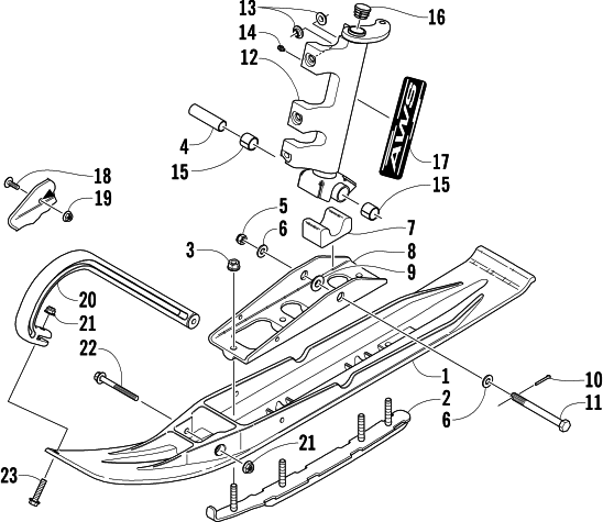 Parts Diagram for Arctic Cat 2006 T660 TURBO TRAIL LE SNOWMOBILE SKI AND SPINDLE ASSEMBLY