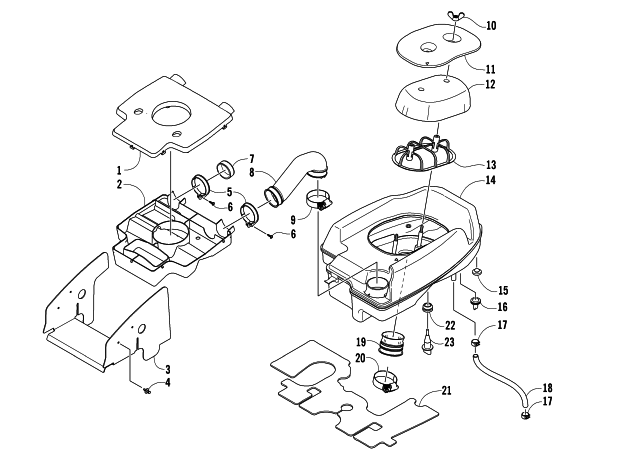 Parts Diagram for Arctic Cat 2007 700 EFI AUTOMATIC TRANSMISSION 4X4 FIS LE ATV AIR INTAKE ASSEMBLY