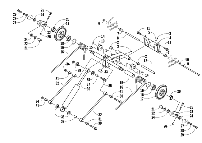 Parts Diagram for Arctic Cat 2006 PANTHER 660 TRAIL SNOWMOBILE REAR SUSPENSION REAR ARM ASSEMBLY