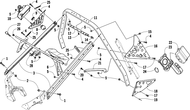 Parts Diagram for Arctic Cat 2007 JAGUAR Z1 EARLY BUILD SNOWMOBILE STEERING SUPPORT ASSEMBLY