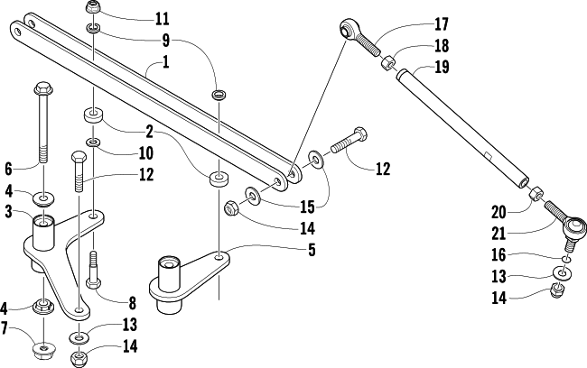 Parts Diagram for Arctic Cat 2007 PANTHER 370 SNOWMOBILE TIE ROD ASSEMBLY