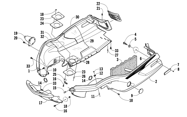 Parts Diagram for Arctic Cat 2007 Z 570 LX SNOWMOBILE BELLY PAN AND FRONT BUMPER ASSEMBLY