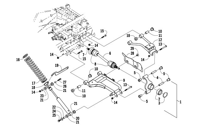 Parts Diagram for Arctic Cat 2008 PROWLER XTX 700 H1 AUTOMATIC 4X4 ATV REAR SUSPENSION ASSEMBLY