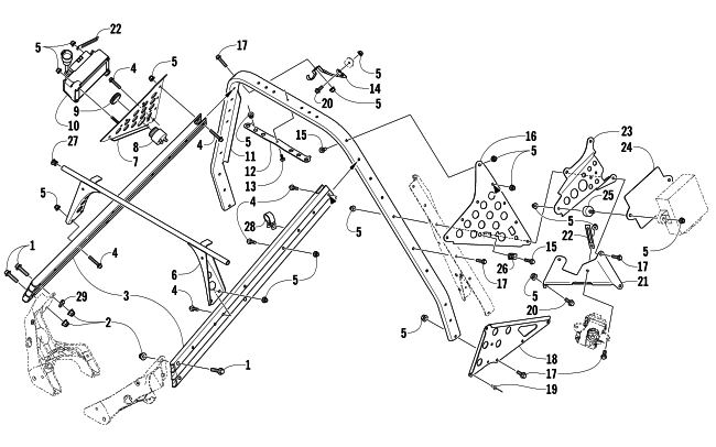 Parts Diagram for Arctic Cat 2007 F8 EFI SNO PRO LIMITED EDITION SNOWMOBILE STEERING SUPPORT ASSEMBLY