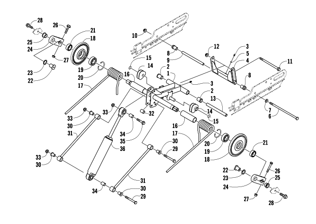 Parts Diagram for Arctic Cat 2008 CROSSFIRE 600 EFI SNOWMOBILE REAR SUSPENSION REAR ARM ASSEMBLY