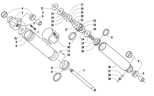 Parts Diagram for Arctic Cat 2007 CROSSFIRE 800 EFI SNO PRO SNOWMOBILE FRONT SUSPENSION SHOCK ABSORBER