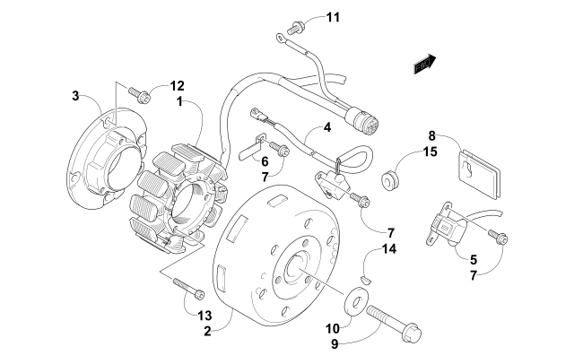 Parts Diagram for Arctic Cat 2015 XF 8000 LXR 137 SNOWMOBILE MAGNETO