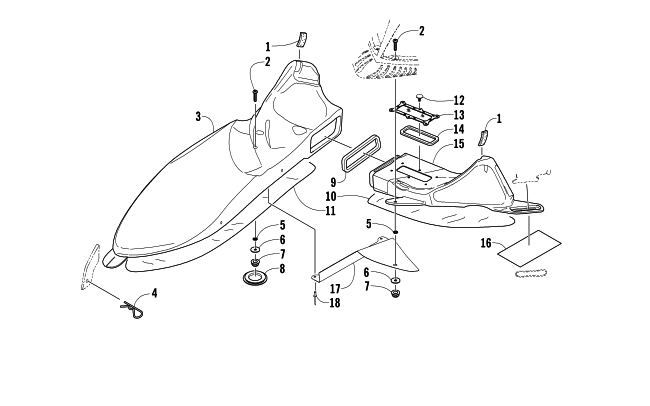 Parts Diagram for Arctic Cat 2007 M8 EFI 153 SNOWMOBILE AIR INTAKE ASSEMBLY