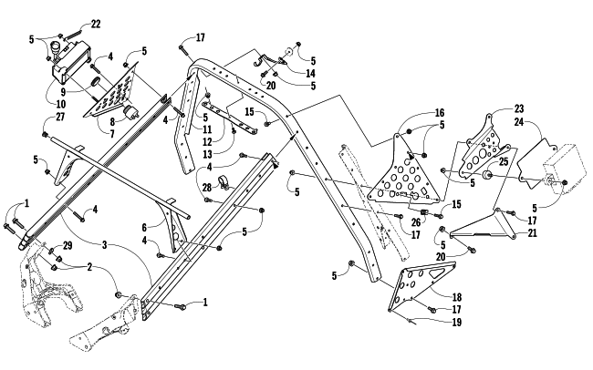 Parts Diagram for Arctic Cat 2007 F5 EFI LXR SNOWMOBILE STEERING SUPPORT ASSEMBLY