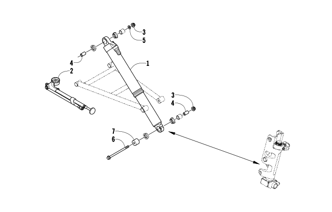 Parts Diagram for Arctic Cat 2007 M1000 EFI 153 SNO PRO SNOWMOBILE FRONT SUSPENSION SHOCK ABSORBER ASSEMBLY