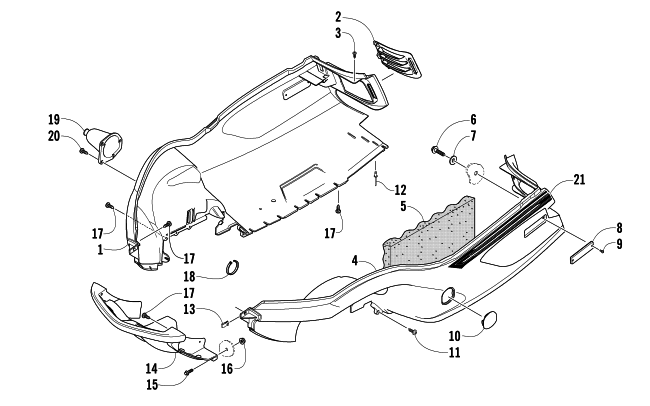 Parts Diagram for Arctic Cat 2008 T660 TOURING SNOWMOBILE BELLY PAN AND FRONT BUMPER ASSEMBLY