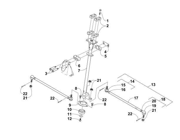 Parts Diagram for Arctic Cat 2008 500 AUTOMATIC TRANSMISSION 4X4 FIS ATV STEERING ASSEMBLY