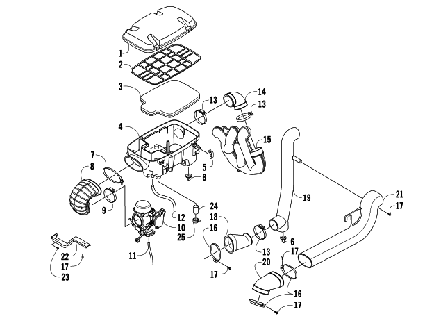 Parts Diagram for Arctic Cat 2008 PROWLER XT 650 H1 AUTOMATIC 4X4 ATV AIR INTAKE ASSEMBLY