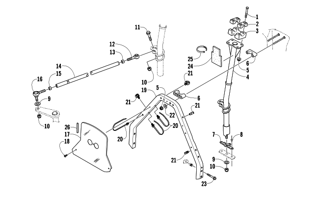 Parts Diagram for Arctic Cat 2008 M1000 EFI 153 SNO PRO SNOWMOBILE STEERING POST ASSEMBLY