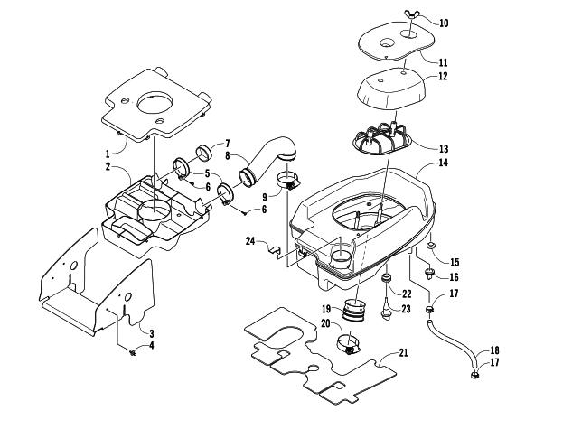 Parts Diagram for Arctic Cat 2008 700 EFI AUTOMATIC TRANSMISSION 4X4 FIS LE ATV AIR INTAKE ASSEMBLY