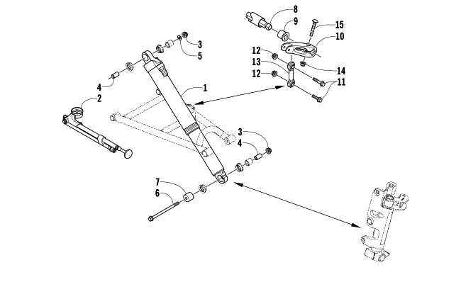 Parts Diagram for Arctic Cat 2007 CROSSFIRE 800 EFI SNO PRO SNOWMOBILE SHOCK ABSORBER AND SWAY BAR ASSEMBLY