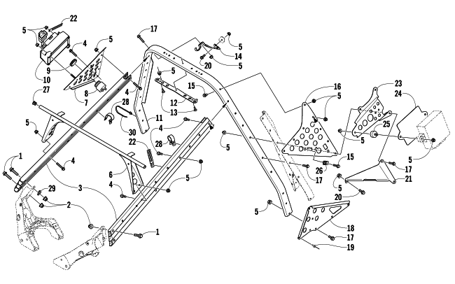 Parts Diagram for Arctic Cat 2008 F5 EFI SNOWMOBILE STEERING SUPPORT ASSEMBLY