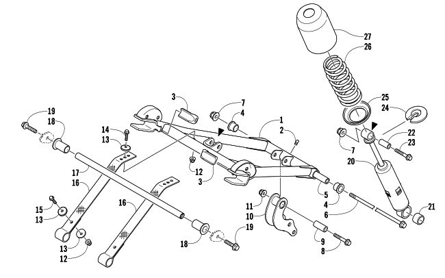 Parts Diagram for Arctic Cat 2012 F5 LXR SNOWMOBILE REAR SUSPENSION FRONT ARM ASSEMBLY