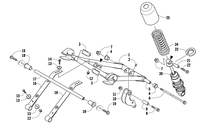 Parts Diagram for Arctic Cat 2009 F6 SNO PRO SNOWMOBILE REAR SUSPENSION FRONT ARM ASSEMBLY