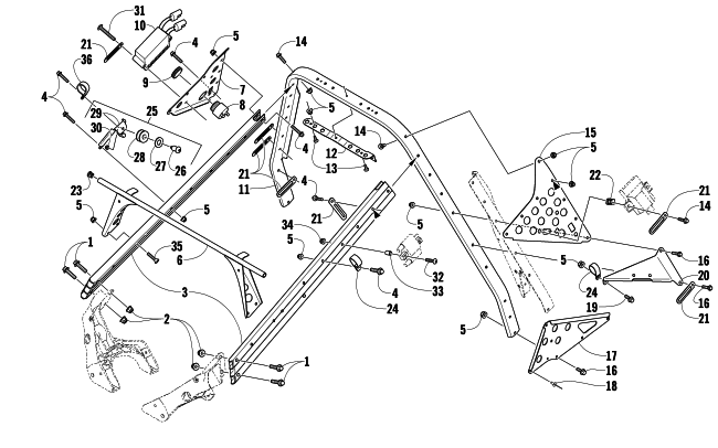 Parts Diagram for Arctic Cat 2008 T570 SNOWMOBILE STEERING SUPPORT ASSEMBLY