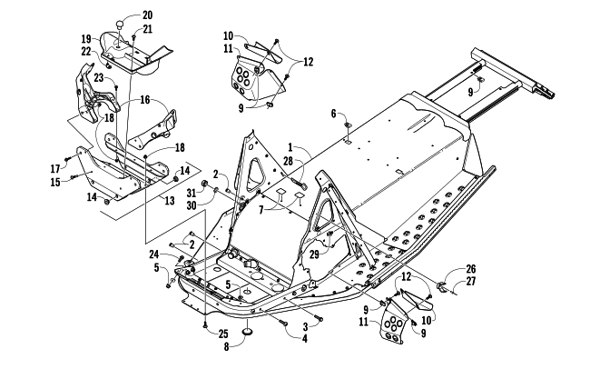 Parts Diagram for Arctic Cat 2008 JAGUAR Z1 1100 EFI SNO PRO LIMITED EDITION SNOWMOBILE CHASSIS ASSEMBLY
