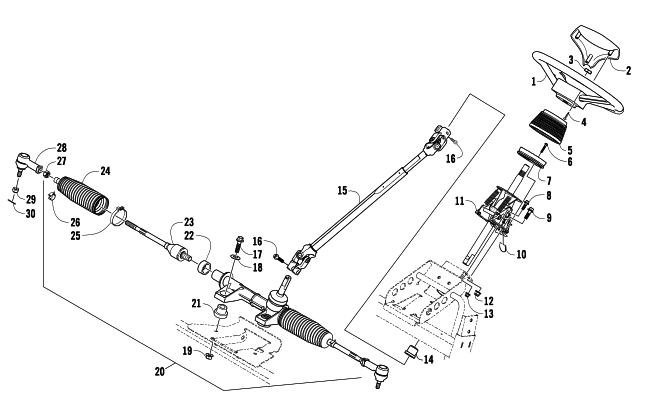 Parts Diagram for Arctic Cat 2008 PROWLER XTX 700 H1 AUTOMATIC 4X4 ATV STEERING POST ASSEMBLY