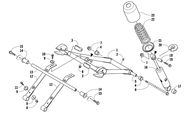 Parts Diagram for Arctic Cat 2009 T500 TOURING SNOWMOBILE REAR SUSPENSION FRONT ARM ASSEMBLY