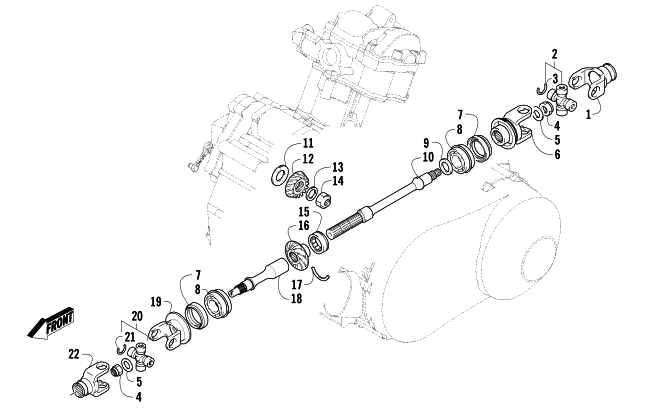 Parts Diagram for Arctic Cat 2006 PROWLER XT 650 H1 AUTOMATIC 4X4 ATV SECONDARY DRIVE ASSEMBLY