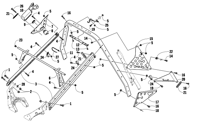 Parts Diagram for Arctic Cat 2008 T500 SNOWMOBILE STEERING SUPPORT ASSEMBLY