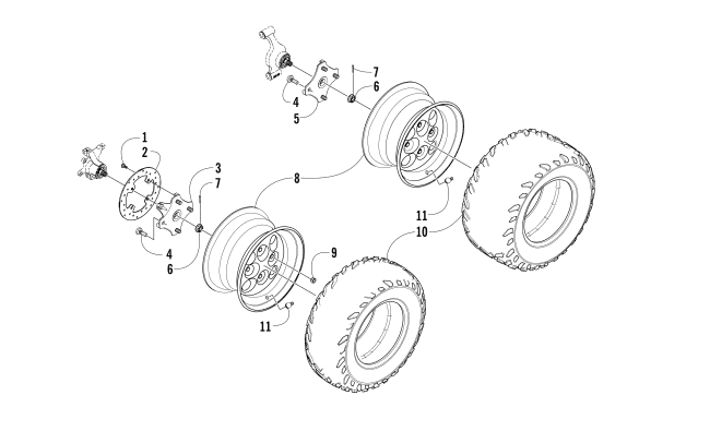 Parts Diagram for Arctic Cat 2014 450 ATV WHEEL AND TIRE ASSEMBLY