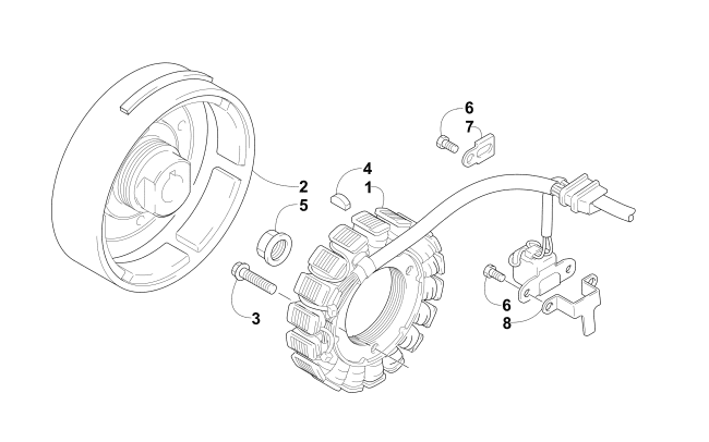 Parts Diagram for Arctic Cat 2014 400 CR ATV MAGNETO ASSEMBLY