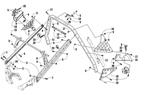 Parts Diagram for Arctic Cat 2009 F8 EFI LXR SNOWMOBILE STEERING SUPPORT ASSEMBLY