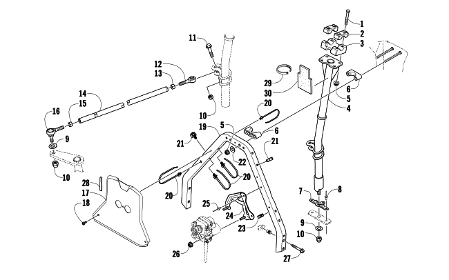Parts Diagram for Arctic Cat 2009 M6 EFI SNOWMOBILE STEERING POST ASSEMBLY