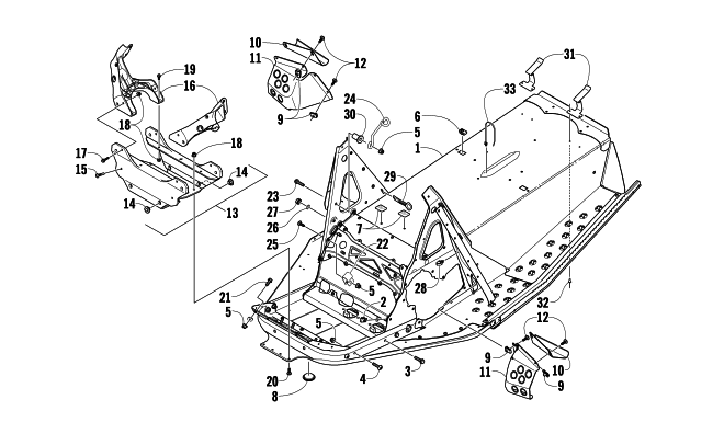 Parts Diagram for Arctic Cat 2009 F5 EFI SNOWMOBILE CHASSIS ASSEMBLY