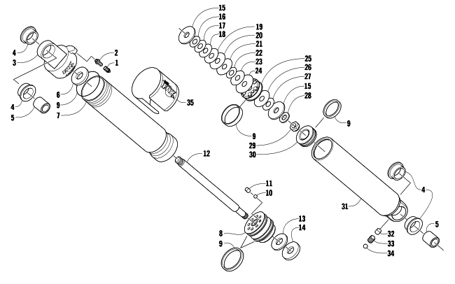 Parts Diagram for Arctic Cat 2009 M8 153 SNO PRO SNOWMOBILE FRONT SUSPENSION SHOCK ABSORBER