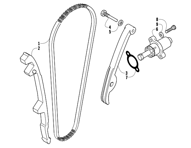 Parts Diagram for Arctic Cat 1999 500 4X4 ATV CAM CHAIN ASSEMBLY