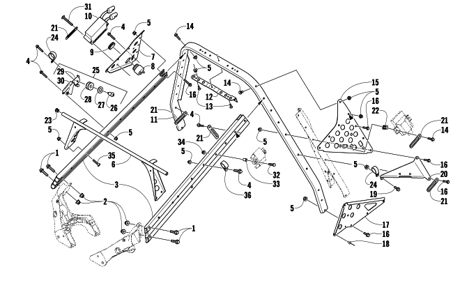 Parts Diagram for Arctic Cat 2009 F570 SNOWMOBILE STEERING SUPPORT ASSEMBLY