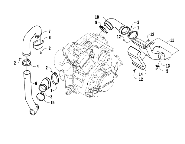 Parts Diagram for Arctic Cat 2009 700 H1 EFI 4X4 AUTOMATIC ATV CASE/BELT COOLING ASSEMBLY