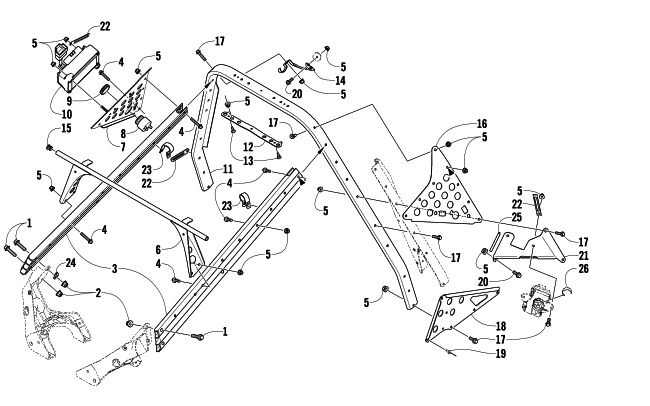 Parts Diagram for Arctic Cat 2009 F8 EFI SNO PRO SNOWMOBILE STEERING SUPPORT ASSEMBLY