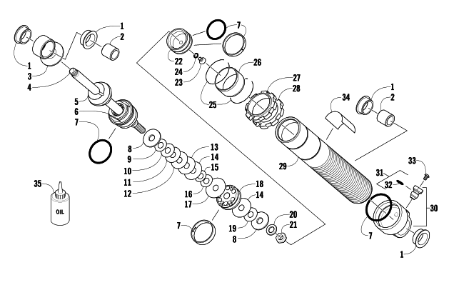 Parts Diagram for Arctic Cat 2011 CFR1000 SNOWMOBILE FRONT SUSPENSION SHOCK ABSORBER