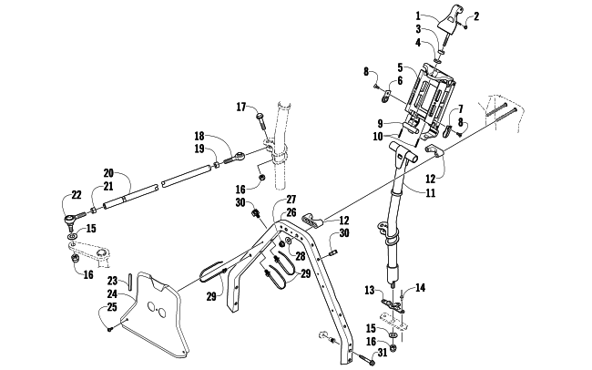 Parts Diagram for Arctic Cat 2011 CFR1000 SNOWMOBILE STEERING POST ASSEMBLY
