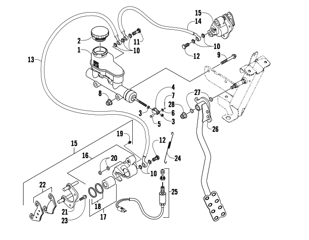 Parts Diagram for Arctic Cat 2009 PROWLER 700 XTX 4X4 LE ATV FRONT BRAKE ASSEMBLY
