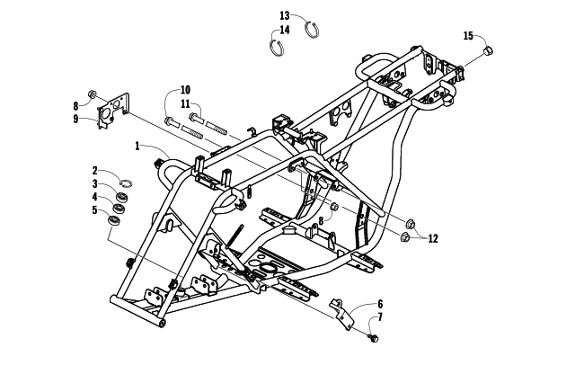 Parts Diagram for Arctic Cat 2013 150 UTILITY ATV FRAME AND RELATED PARTS ASSEMBLY