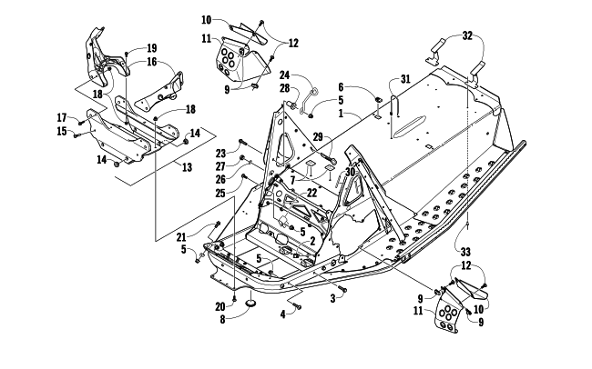Parts Diagram for Arctic Cat 2009 F8 EFI SNOWMOBILE CHASSIS ASSEMBLY