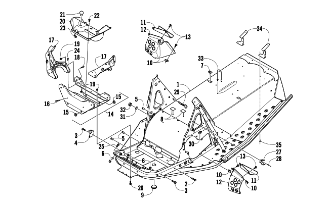Parts Diagram for Arctic Cat 2009 Z1 1100 EFI SNOWMOBILE CHASSIS ASSEMBLY