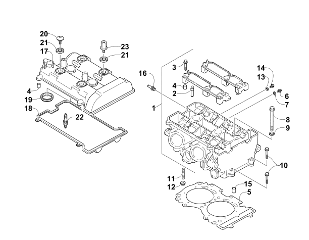 Parts Diagram for Arctic Cat 2012 XF 1100 TURBO SNO PRO HIGH COUNTRY SNOWMOBILE CYLINDER HEAD ASSEMBLY