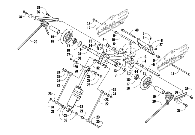 Parts Diagram for Arctic Cat 2010 600 SNO PRO CROSS COUNTRY SNOWMOBILE REAR SUSPENSION REAR ARM ASSEMBLY